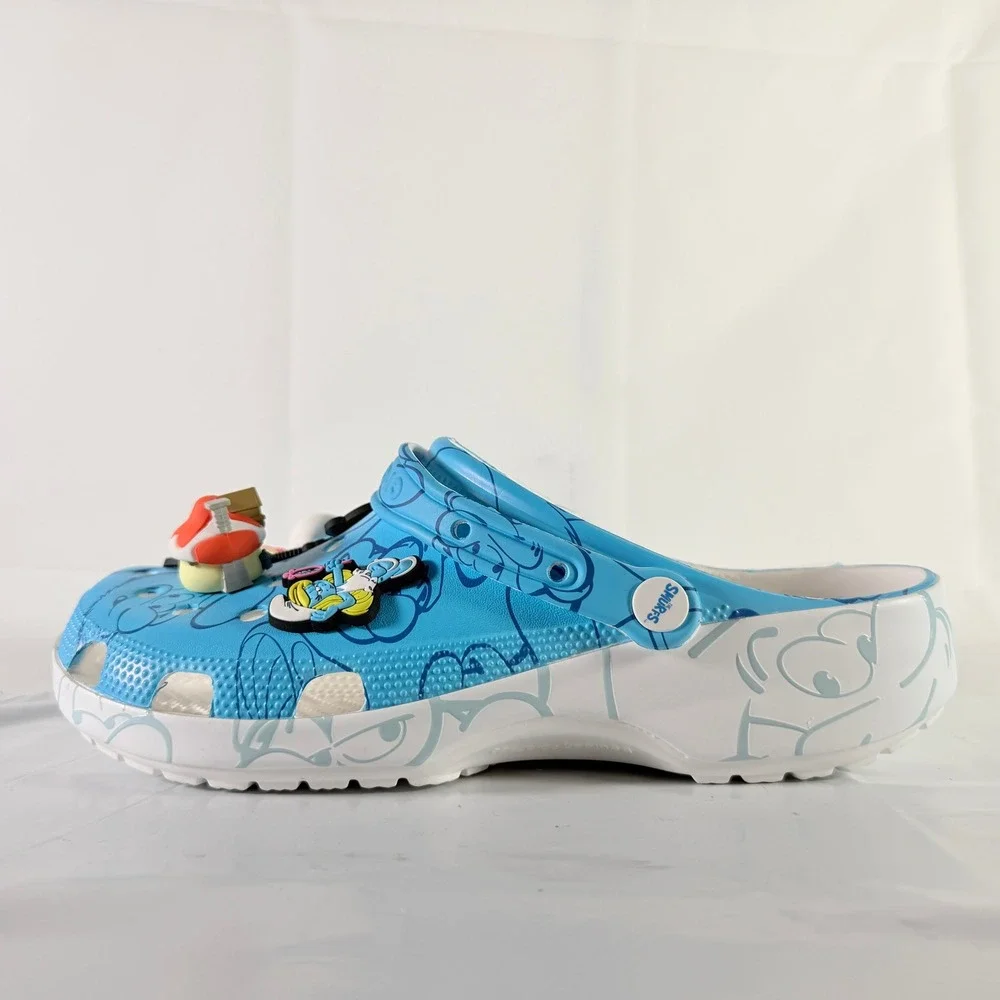 Crocs Smurfs Classic Clog‎ Blue Multi Mens 10 Womens 12 Comfort Shoes New